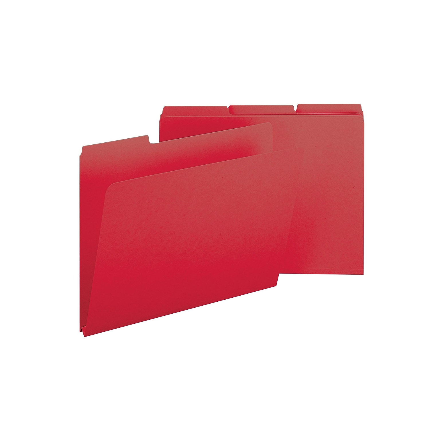 Smead Pressboard File Folders, 1/3-Cut Tab, 1 Expansion, Letter Size, Bright Red, 25/Box (21538)