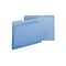 Smead Pressboard File Folders, 1/3-Cut Tab, 1 Expansion, Letter Size, Blue, 25/Box (21530)