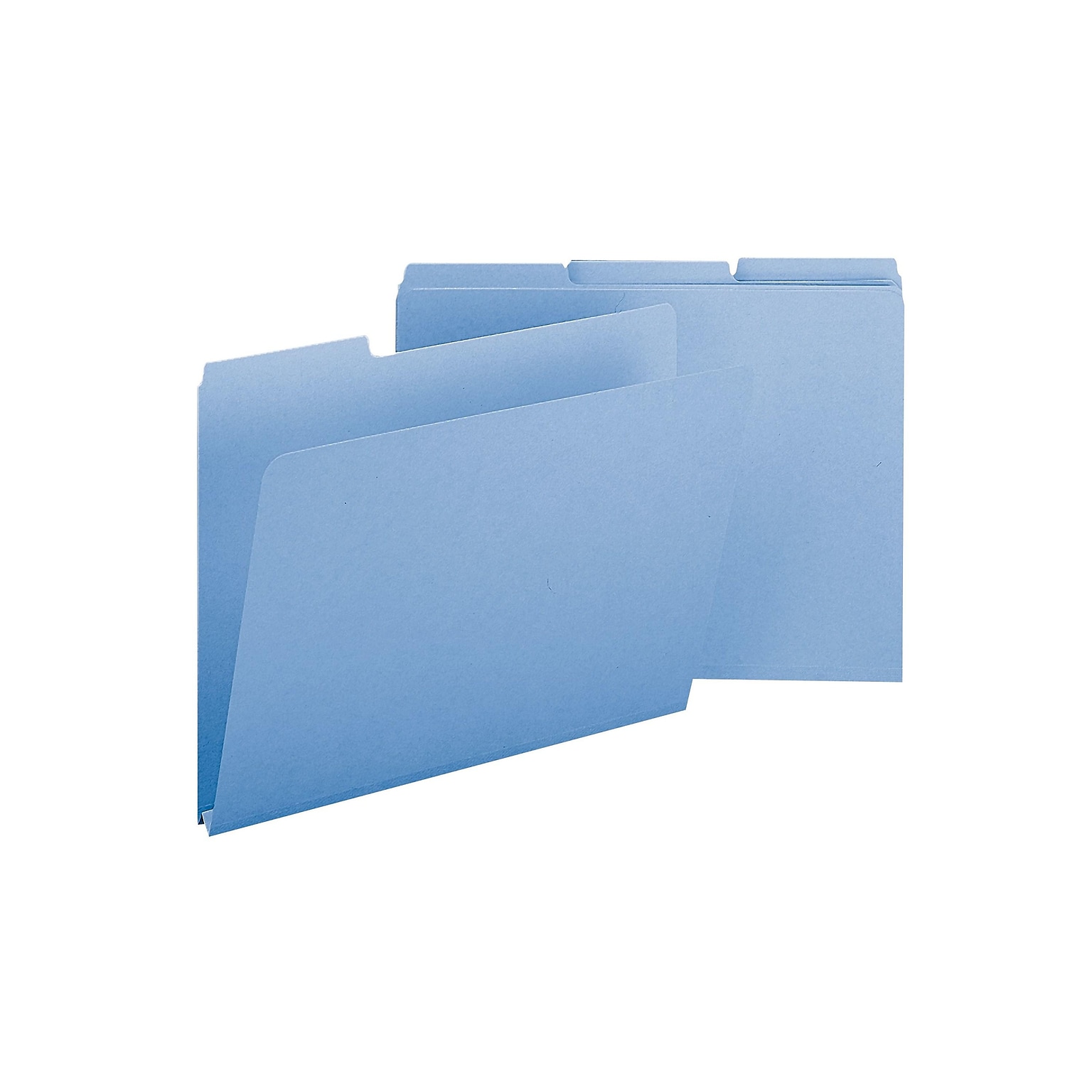 Smead Pressboard File Folders, 1/3-Cut Tab, 1 Expansion, Letter Size, Blue, 25/Box (21530)