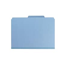 Smead Pressboard File Folders, 1/3-Cut Tab, 1 Expansion, Letter Size, Blue, 25/Box (21530)
