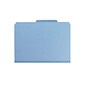 Smead Pressboard File Folders, 1/3-Cut Tab, 1" Expansion, Letter Size, Blue, 25/Box (21530)