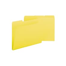 Smead Pressboard File Folders, 1/3-Cut Tab, 1 Expansion, Letter Size, Yellow, 25/Box (21562)