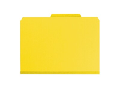 Smead Pressboard File Folders, 1/3-Cut Tab, 1 Expansion, Letter Size, Yellow, 25/Box (21562)