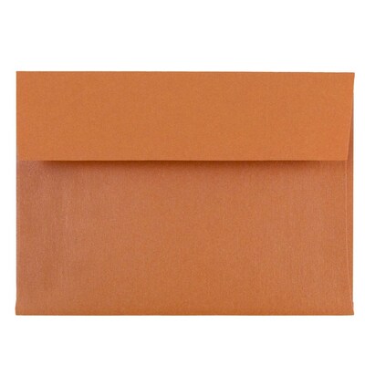 JAM Paper® 4Bar A1 Metallic Invitation Envelopes, 3.625 x 5.125, Stardream Flame Orange, 25/Pack (352231796)