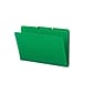 Smead Pressboard File Folders, 1/3-Cut Tab, 1" Expansion, Legal Size, Green, 25/Box (22546)