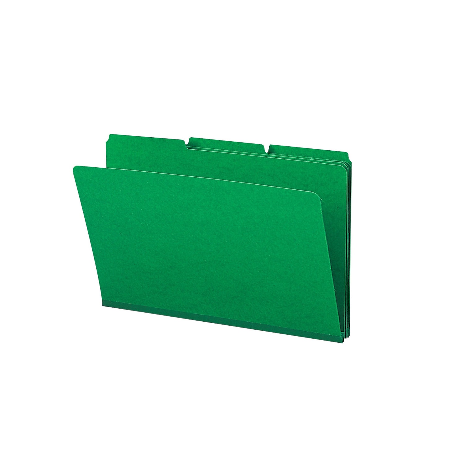 Smead Pressboard File Folders, 1/3-Cut Tab, 1 Expansion, Legal Size, Green, 25/Box (22546)