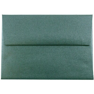 JAM Paper® A2 Metallic Invitation Envelopes, 4.375 x 5.75, Stardream Emerald Green, 50/Pack (67531722i)