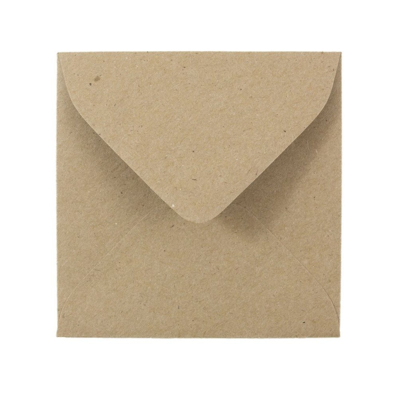 JAM Paper 3.125 x 3.125 Kraft Square Recycled Invitation Envelopes, Brown Kraft Paper Bag, 50/Pack (52797687i)