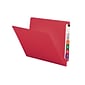 Smead End-Tab File Folders, Shelf-Master Reinforced Straight-Cut Tab, Letter Size, Red, 100/Box (25710)