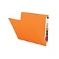 Smead End-Tab File Folders, Shelf-Master Reinforced Straight-Cut Tab, Letter Size, Orange, 100/Box (25510)