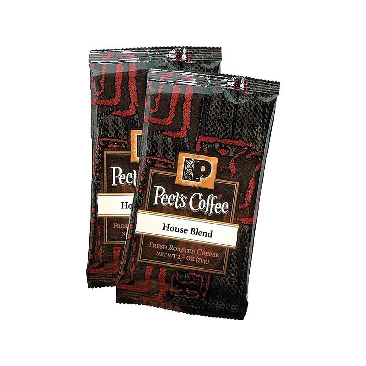 Peets Coffee House Blend Ground Coffee, Medium Roast, 2.5 oz., 18/Box (PCEHOUP25)