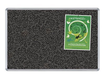Balt Presidential Trim Rubber-Tak Bulletin Board, Silver Frame, 6' x 4' (321PG)