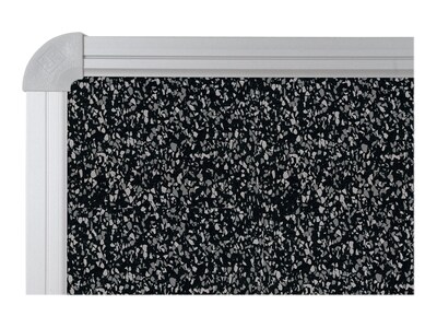 Balt Presidential Trim Rubber-Tak Bulletin Board, Silver Frame, 6' x 4' (321PG)