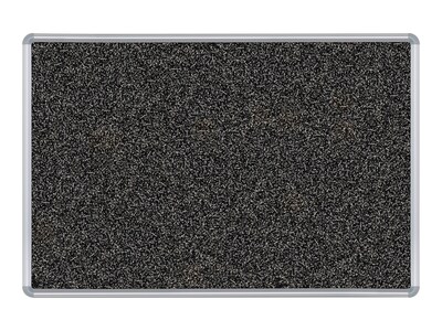 Balt Presidential Trim Rubber-Tak Bulletin Board, Silver Frame, 4' x 3' (321PC)