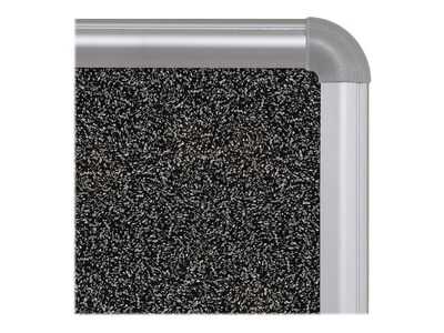 Balt Presidential Trim Rubber-Tak Bulletin Board, Silver Frame, 4' x 3' (321PC)