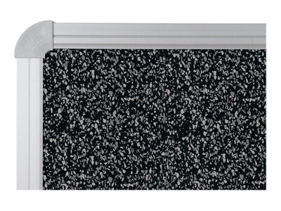 Balt Presidential Trim Rubber-Tak Bulletin Board, Silver Frame, 4' x 3' (321PC)