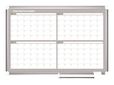 MasterVision Gold Ultra Magnetic Lacquered Steel Planning Board, Aluminum Frame, 3 x 2 (GA03105830)