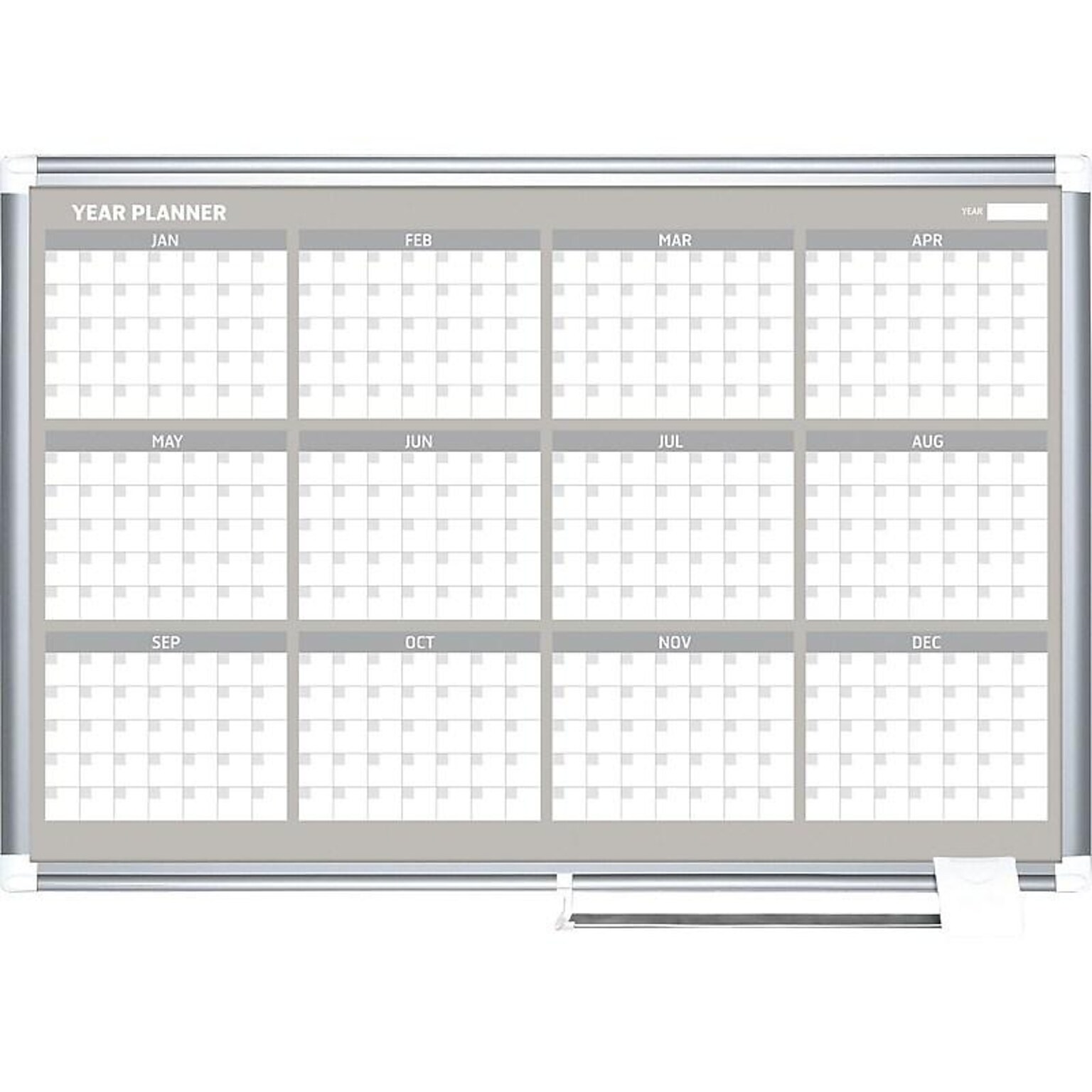 MasterVision Gold Ultra Magnetic Lacquered Steel Planning Board, Aluminum Frame, 3 x 2 (GA03106830)