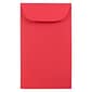 JAM Paper #3 Coin Business Colored Envelopes, 2.5 x 4.25, Red Recycled, 50/Pack (356730541i)