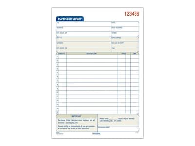 TOPS 2-Part Carbonless Purchase Requisitions, 7.94L x 5.56W, 50 Sets/Book (46140)