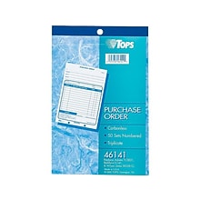 TOPS 3-Part Carbonless Purchase Requisitions, 5.56W x 7.94L, 50 Sets/Book (46141)