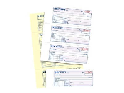 TOPS 2-Part Carbonless Receipts Book, 2.75"L x 7.13"W, 200 Forms/Book, Each (TOP 46806)