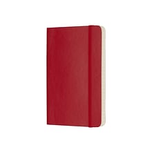 Moleskine Classic Notebook, Soft Cover, Large, 5 x 8.25, College Ruled, 96 Sheets, Scarlet Red (93