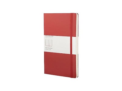Moleskine Classic Notebook, Soft Cover, Large, 5" x 8.25", College Ruled, 96 Sheets, Scarlet Red (930048)