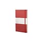 Moleskine Classic Notebook, Large, 5" x 8.25", College Ruled, 96 Sheets, Scarlet Red (930048)