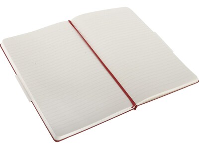 Moleskine Classic Notebook, Soft Cover, Large, 5" x 8.25", College Ruled, 96 Sheets, Scarlet Red (930048)