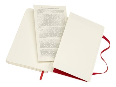 Moleskine Classic Notebook, Soft Cover, Large, 5" x 8.25", College Ruled, 96 Sheets, Scarlet Red (930048)