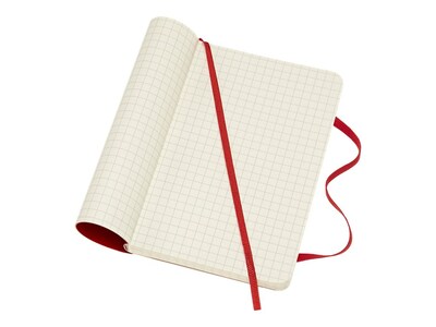 Moleskine Classic Notebook, Soft Cover, Large, 5" x 8.25", College Ruled, 96 Sheets, Scarlet Red (930048)