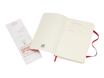 Moleskine Classic Notebook, Soft Cover, Large, 5" x 8.25", College Ruled, 96 Sheets, Scarlet Red (930048)