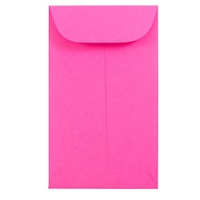 JAM Paper #6 Coin Business Colored Envelopes, 3.375 x 6, Ultra Fuchsia Pink, 50/Pack (356730555i)