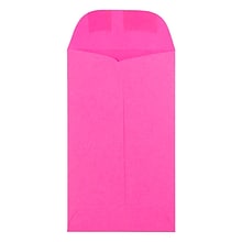 JAM Paper #6 Coin Business Colored Envelopes, 3.375 x 6, Ultra Fuchsia Pink, 50/Pack (356730555i)
