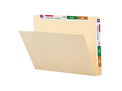 Smead Conversion Top and End-Tab File Folders, Straight-Cut Tabs, Letter Size, Manila, 100/Box (2419