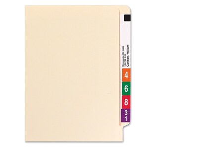 Smead End-Tab File Folders, Reinforced Straight-Cut Tab, 1-1/2" Expansion, Letter Size, Manila, 50/Box (24275)