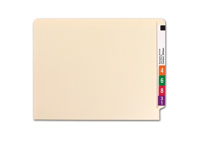 Smead End-Tab File Folders, Reinforced Straight-Cut Tab, 1-1/2" Expansion, Letter Size, Manila, 50/Box (24275)