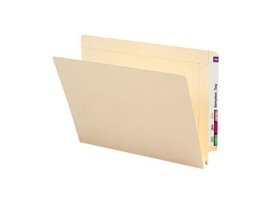 Smead End-Tab File Folders, Reinforced Straight-Cut Tab, 1-1/2" Expansion, Letter Size, Manila, 50/Box (24275)