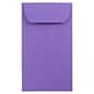 JAM Paper #6 Coin Business Colored Envelopes, 3.375 x 6, Violet Purple Recycled, 50/Pack (356730560i)