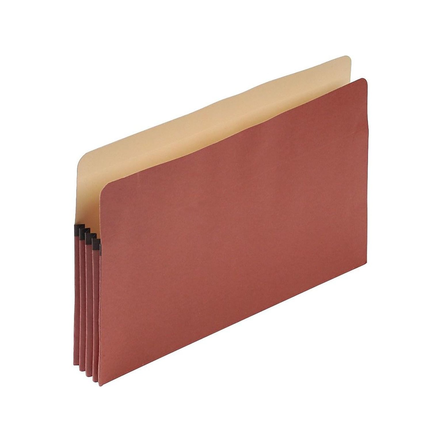 Pendaflex 100% Recycled Heavy Duty Reinforced File Pocket, 3 1/2 Expansion, Legal Size, Red (E1526E)