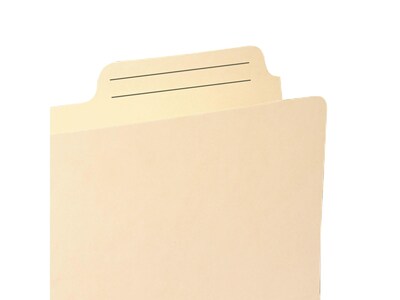 Smead Paper Stock File Pockets, 1" Expansion, Letter Size, Manila, 50/Box (75487)