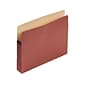 Pendaflex 100% Recycled Heavy Duty Reinforced File Pocket, 3 1/2" Expansion, Letter Size, Red (E1524E)