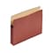 Pendaflex 100% Recycled Heavyweight Reinforced File Pocket, 3 1/2 Expansion, Letter Size, Red (E152