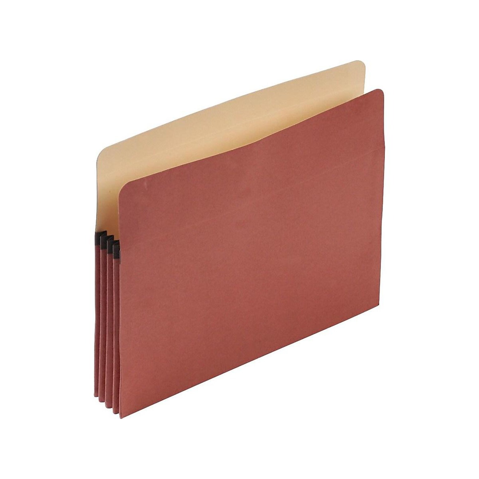 Pendaflex 100% Recycled Heavy Duty Reinforced File Pocket, 3 1/2 Expansion, Letter Size, Red (E1524E)