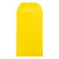 JAM Paper #3 Coin Business Colored Envelopes, 2.5 x 4.25, Yellow Recycled, 50/Pack (356730537i)
