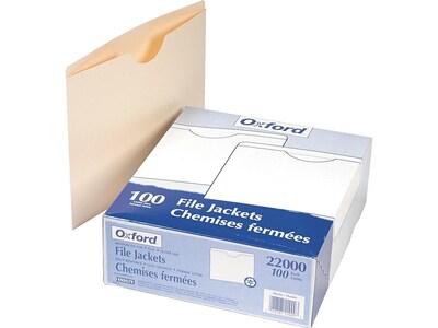 Pendaflex Heavy Duty 10% Recycled Reinforced File Jacket, Letter Size, Manila, 100/Box (22000)