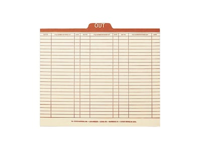 Smead Heavyweight Outguides, 1/5-Cut Tab, Center Position, Letter Size, Manila, 100/Box (51910)