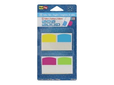 Redi-Tag Tabs, Assorted Colors, 1.06" Wide, 48/Pack (33148)