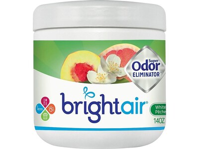 Bright Air Super Odor Eliminator Solid Air Freshener, White Peach & Citrus (900133)